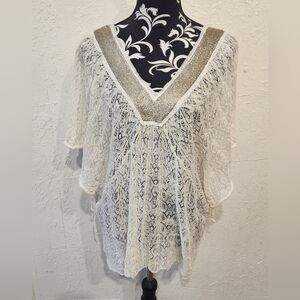 Free People+Anthropologie  "Starlight"' Lace Tunic size Large